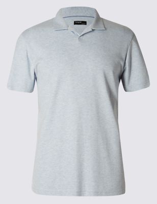Supima&reg; Cotton Trophy Neck Slim Fit Polo Shirt